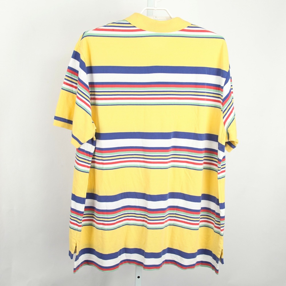 Polo Ralph Lauren Men's 4XB Big Yellow Striped Pique Short Sleeve Polo Shirt - Picture 4 of 10